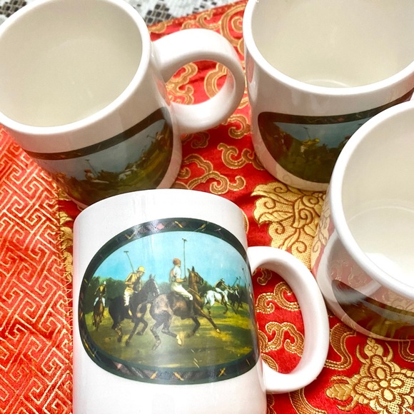 VTG AUTH. RALPH LAUREN 4 COFFEE MUGS - Picture 4 of 4